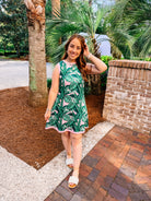 Lucy Scuba Tank Dress - Pink Oasis-Dresses-Dear Me Southern Boutique, located in DeRidder, Louisiana