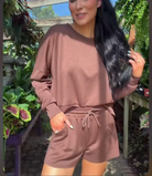 Luna Luxe Pullover Set-Chocolate-Dear Me Southern Boutique, located in DeRidder, Louisiana