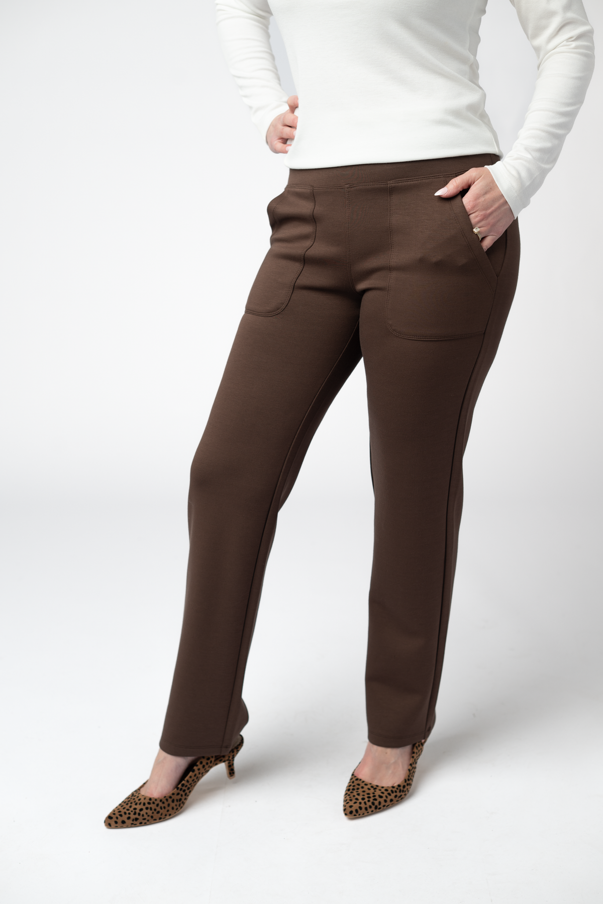 Luxe Ankle Bottoms- Brown-Other Bottoms-Dear Me Southern Boutique, located in DeRidder, Louisiana
