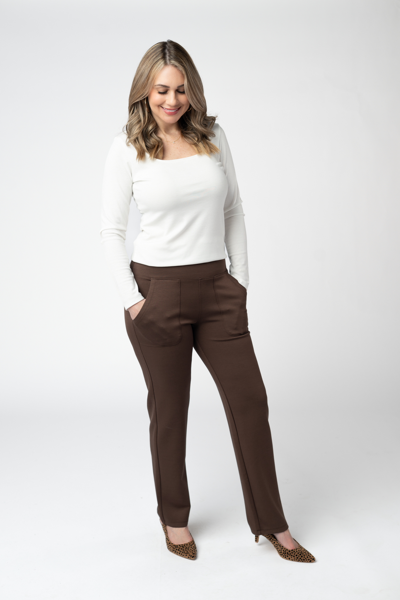 Luxe Ankle Bottoms- Brown-Other Bottoms-Dear Me Southern Boutique, located in DeRidder, Louisiana