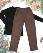 Luxe Ankle Bottoms- Brown-Other Bottoms-Dear Me Southern Boutique, located in DeRidder, Louisiana