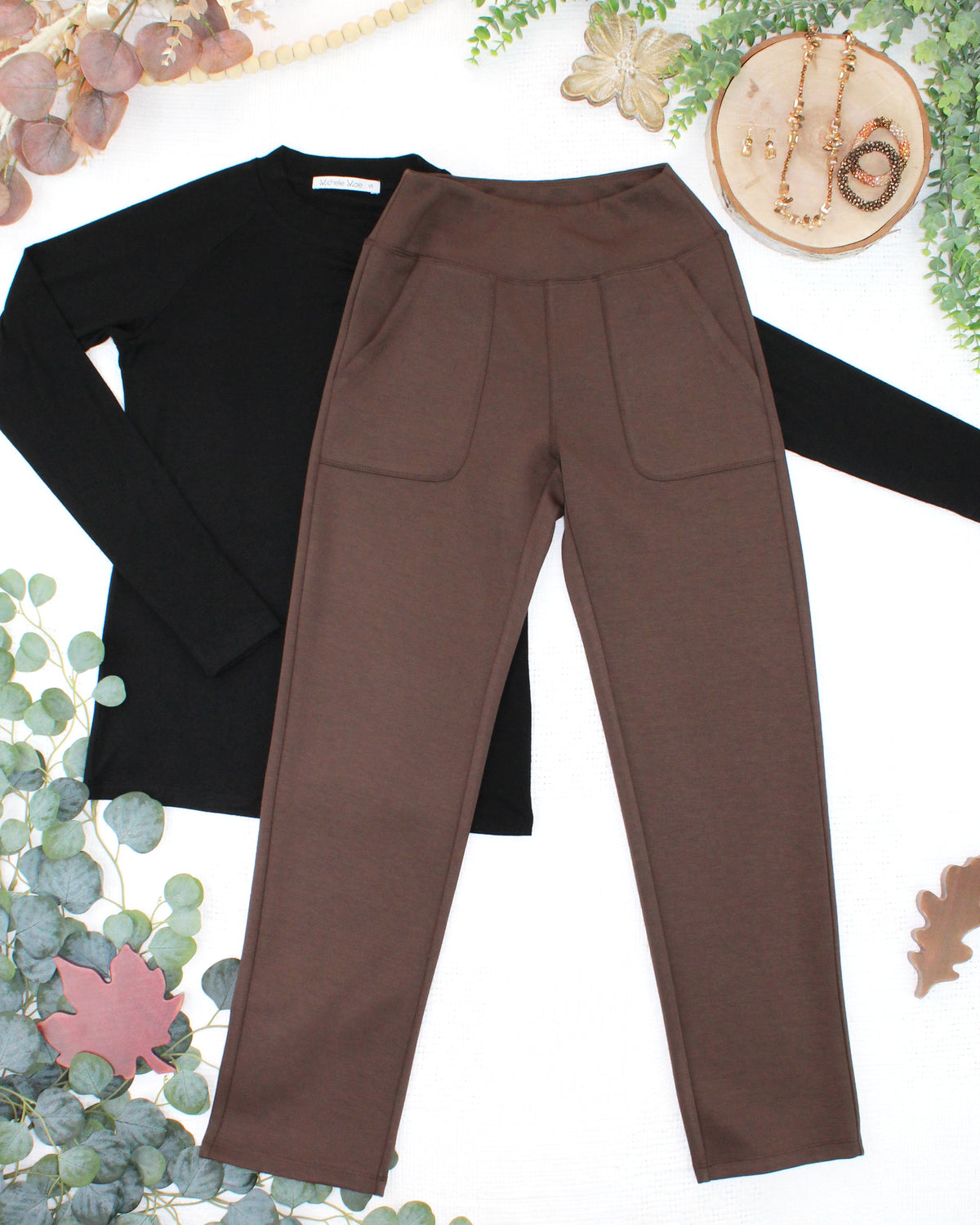 Luxe Ankle Bottoms- Brown-Other Bottoms-Dear Me Southern Boutique, located in DeRidder, Louisiana