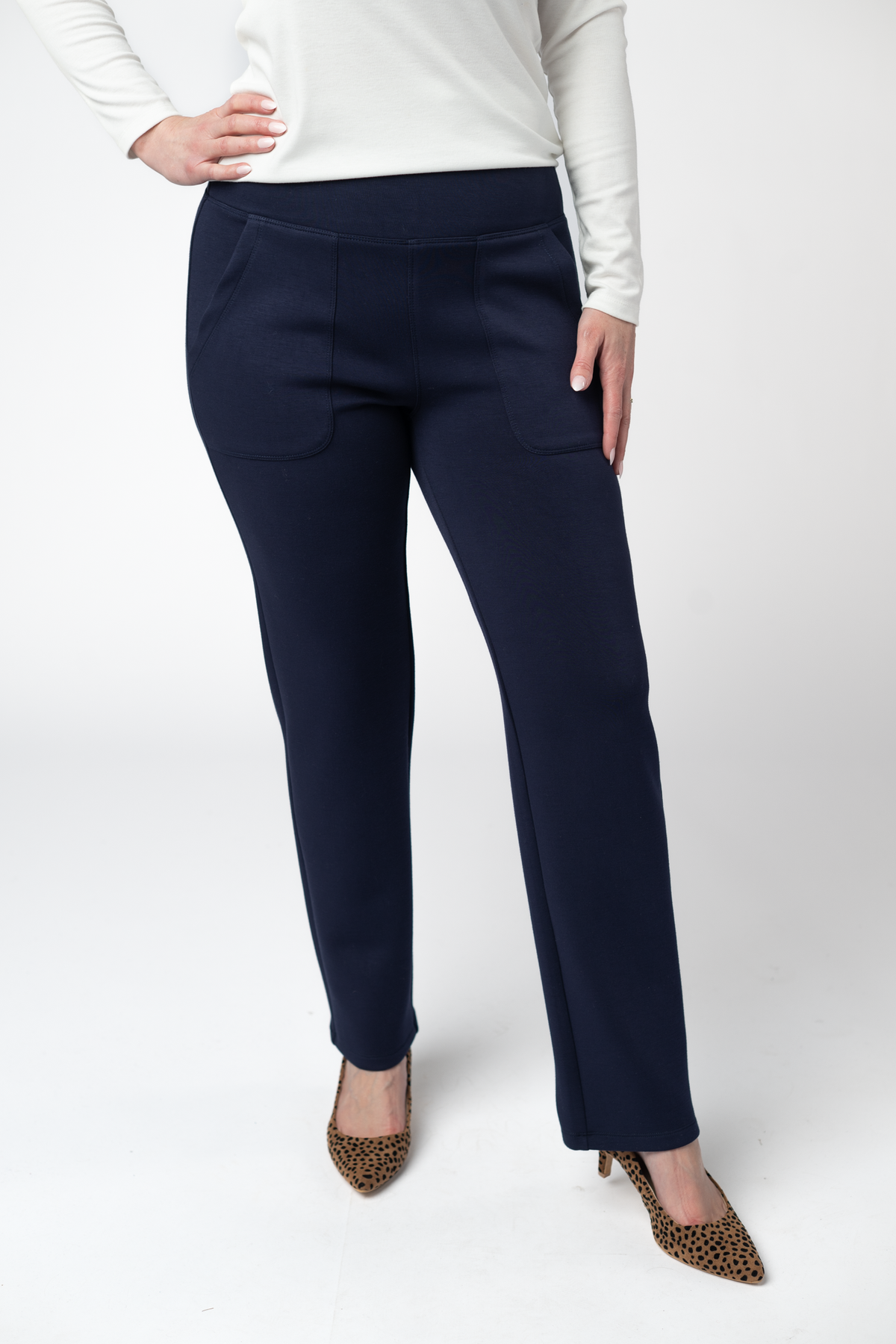 Luxe Ankle Bottoms- Navy-Other Bottoms-Dear Me Southern Boutique, located in DeRidder, Louisiana