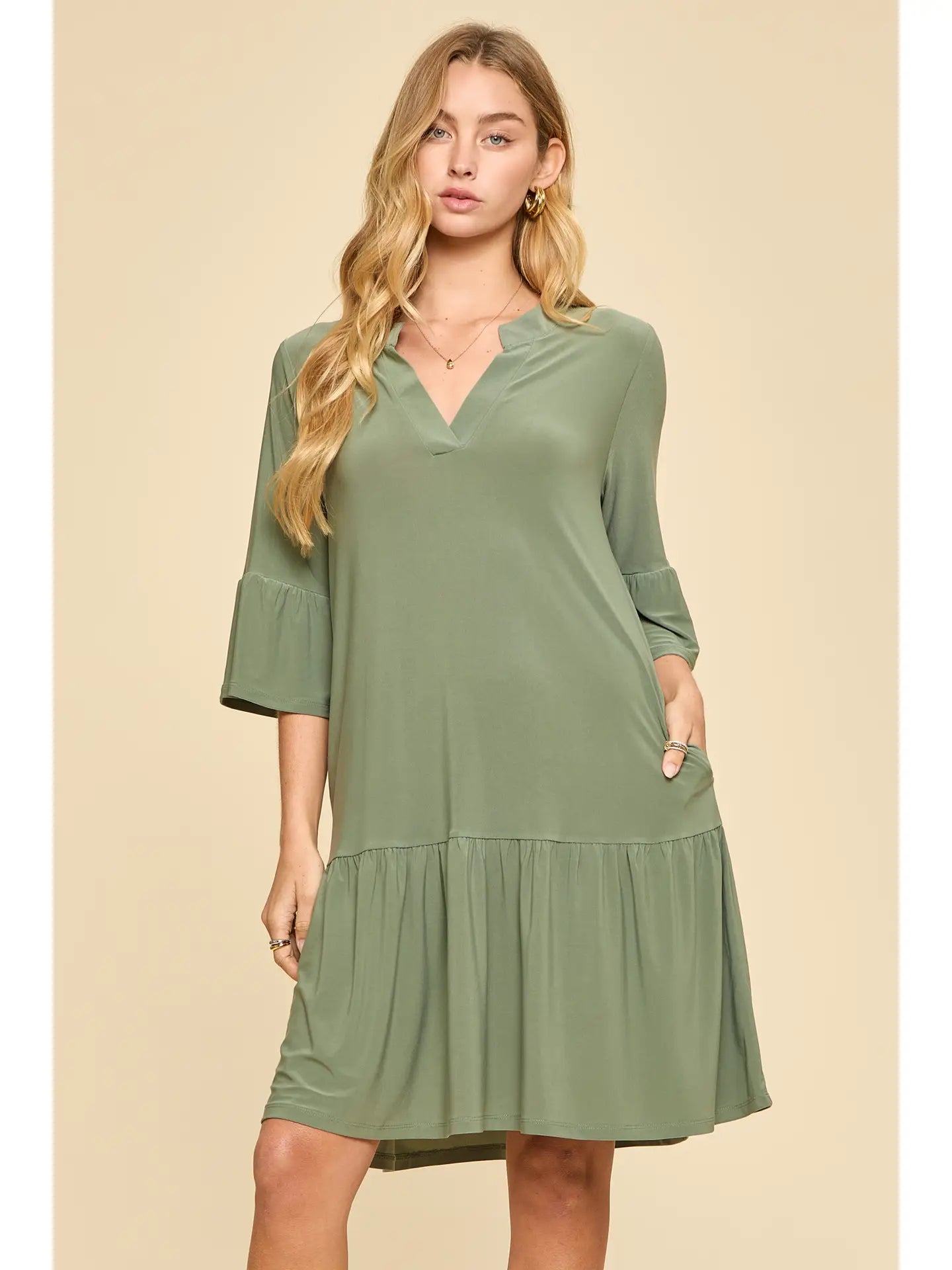Lydia Sunday Dress-Pistachio-Dresses-Dear Me Southern Boutique, located in DeRidder, Louisiana