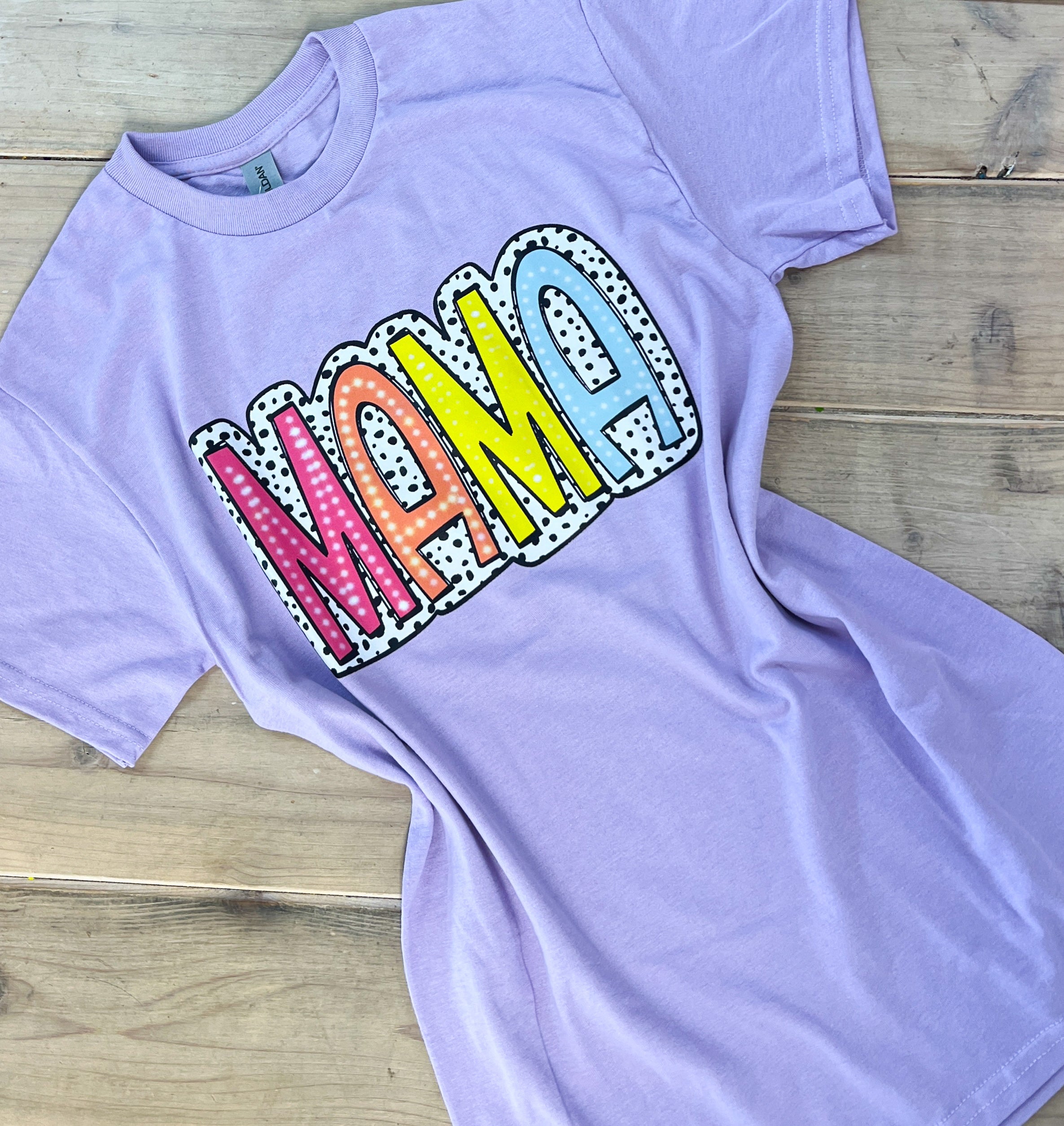 MAMA Tee - Lilac-Graphic Tops-Dear Me Southern Boutique, located in DeRidder, Louisiana