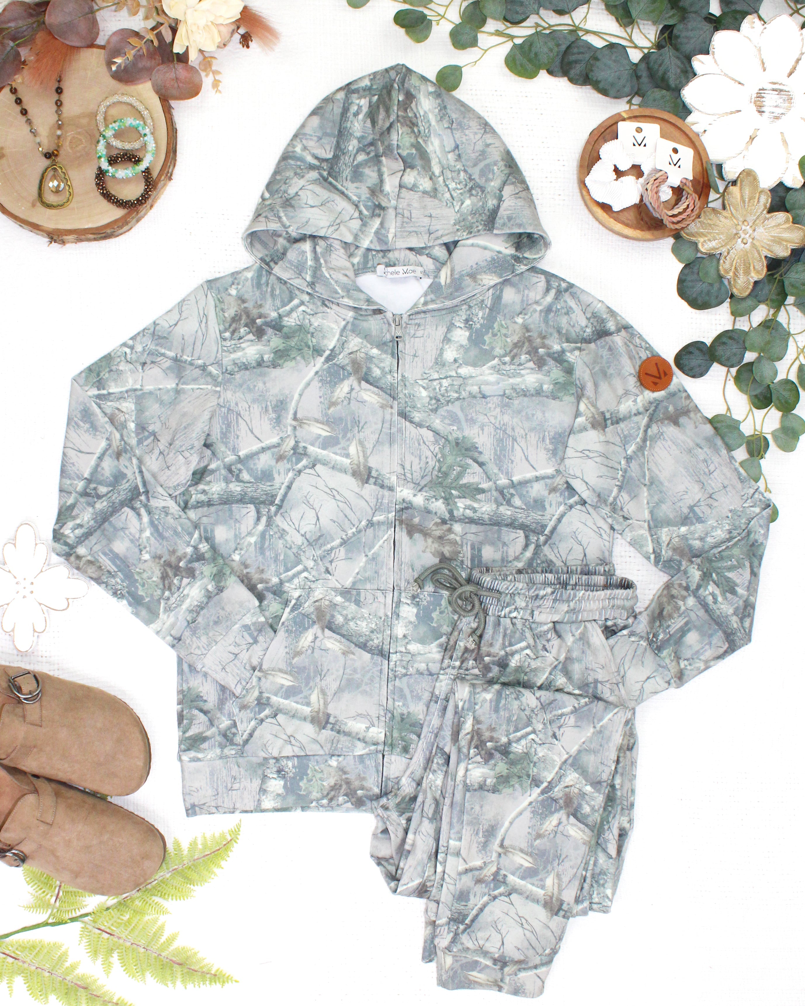 MARKET EXCLUSIVE Fullzip Hoodie - Camo-hoodie-Dear Me Southern Boutique, located in DeRidder, Louisiana