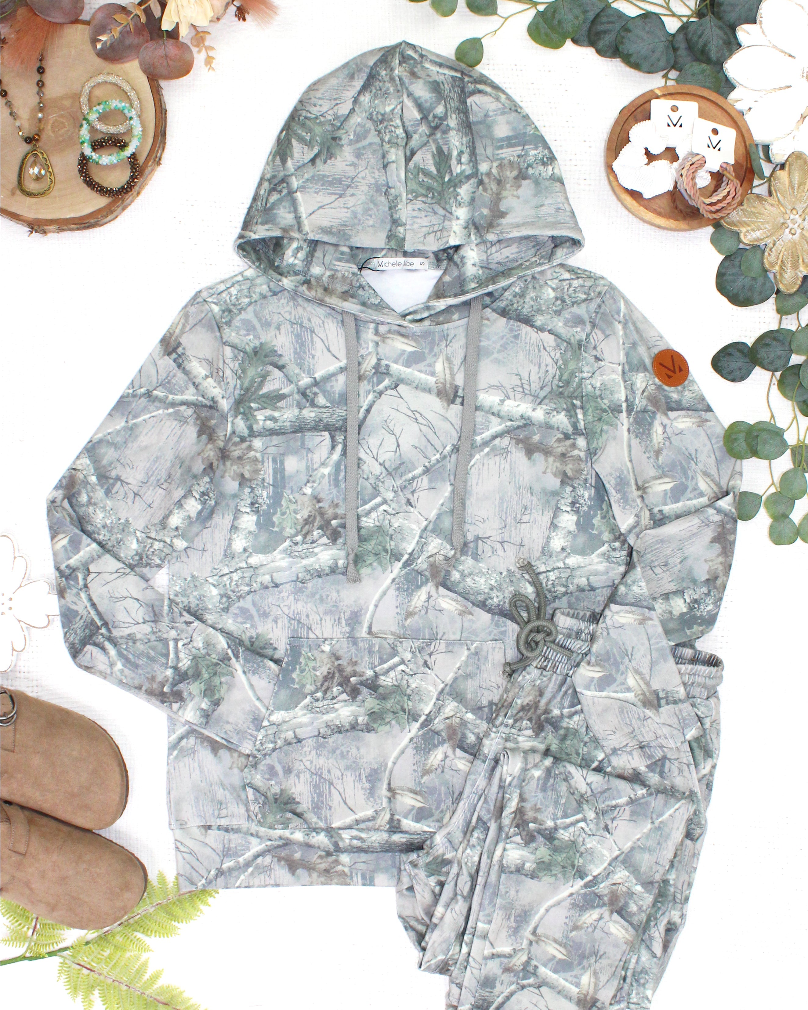 MARKET EXCLUSIVE Hailey Pullover Hoodie - Camo-hoodie-Dear Me Southern Boutique, located in DeRidder, Louisiana