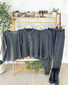 MARKET EXCLUSIVE Vintage Wash Pullover - Black-Pullover-Dear Me Southern Boutique, located in DeRidder, Louisiana