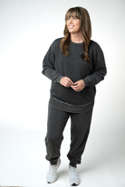 MARKET EXCLUSIVE Vintage Wash Pullover - Black-Pullover-Dear Me Southern Boutique, located in DeRidder, Louisiana