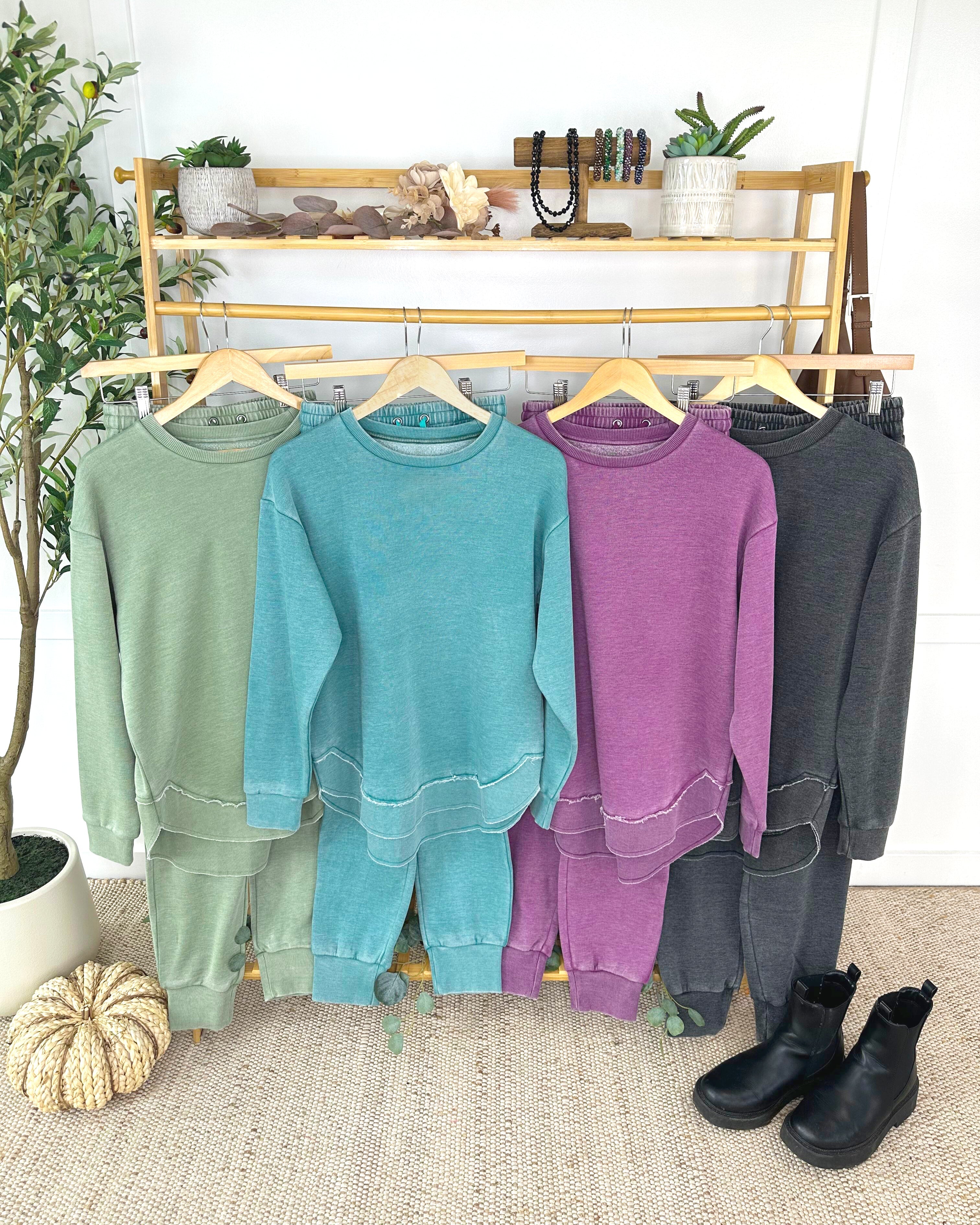 MARKET EXCLUSIVE Vintage Wash Pullover - Olive-Pullover-Dear Me Southern Boutique, located in DeRidder, Louisiana