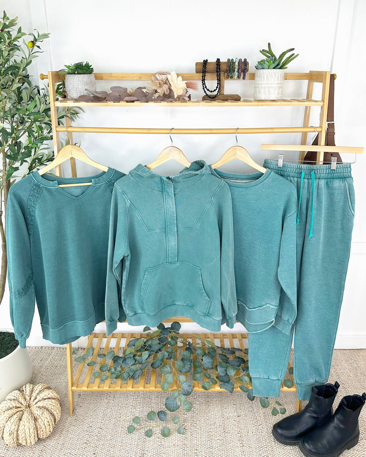 MARKET EXCLUSIVE Vintage Wash Pullover - Teal-Presales-Dear Me Southern Boutique, located in DeRidder, Louisiana