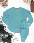 MARKET EXCLUSIVE Vintage Wash Pullover - Teal-Presales-Dear Me Southern Boutique, located in DeRidder, Louisiana