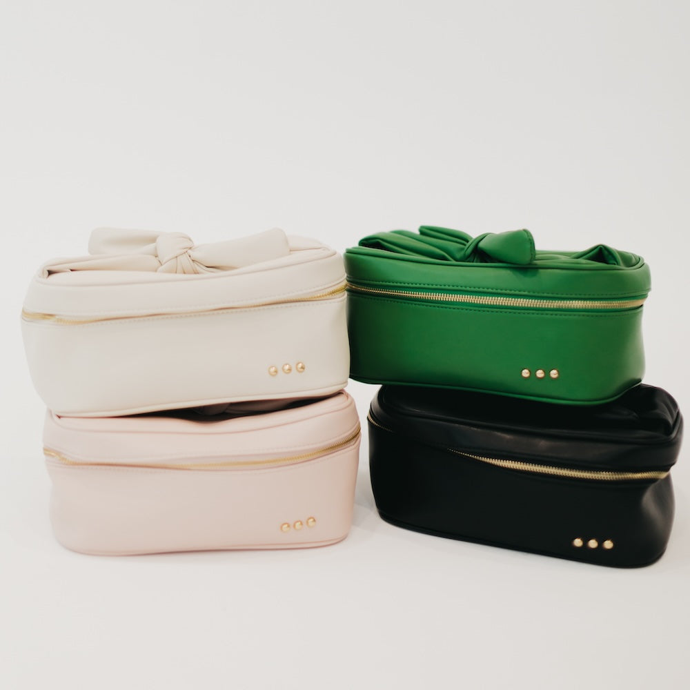 Madelyn Bow Makeup Bag-Presales-Dear Me Southern Boutique, located in DeRidder, Louisiana