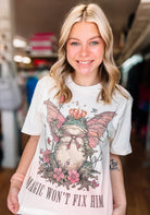 Magic Won’t Fix Him Bougie Rhinestone Tee-Tees-Dear Me Southern Boutique, located in DeRidder, Louisiana