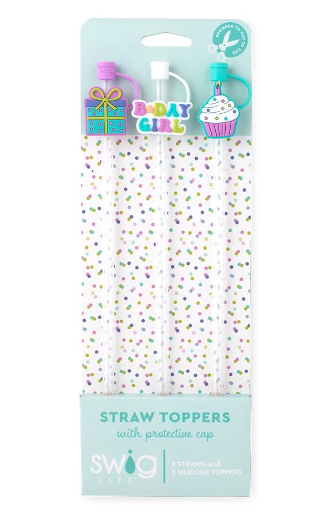 Make A Wish Swig Straw Topper Set-Drinkwear-Dear Me Southern Boutique, located in DeRidder, Louisiana
