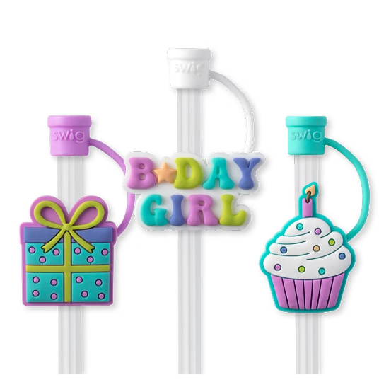 Make A Wish Swig Straw Topper Set-Drinkwear-Dear Me Southern Boutique, located in DeRidder, Louisiana