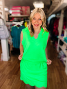 Make it Count Textured Skort Set -Green-Sets-Dear Me Southern Boutique, located in DeRidder, Louisiana