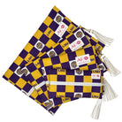 Makeup Junkie Bags - LSU Checkered-Bags/Purses-Dear Me Southern Boutique, located in DeRidder, Louisiana