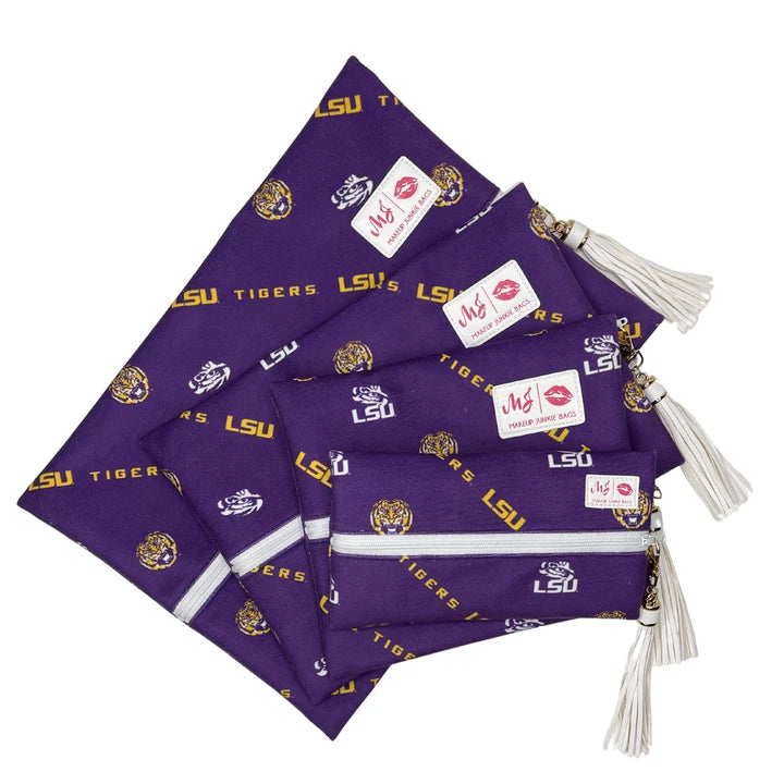 Makeup Junkie Bags - LSU Geaux Tigers!-Bags/Purses-Dear Me Southern Boutique, located in DeRidder, Louisiana