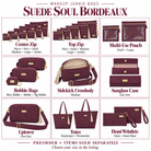 Makeup Junkie Bags - Suede Soul Bordeaux-Presales-Dear Me Southern Boutique, located in DeRidder, Louisiana