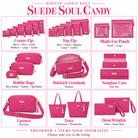 Makeup Junkie Bags - Suede Soul Candy-Presales-Dear Me Southern Boutique, located in DeRidder, Louisiana