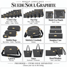 Makeup Junkie Bags - Suede Soul Graphite-Presales-Dear Me Southern Boutique, located in DeRidder, Louisiana