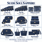 Makeup Junkie Bags - Suede Soul Sapphire-Presales-Dear Me Southern Boutique, located in DeRidder, Louisiana