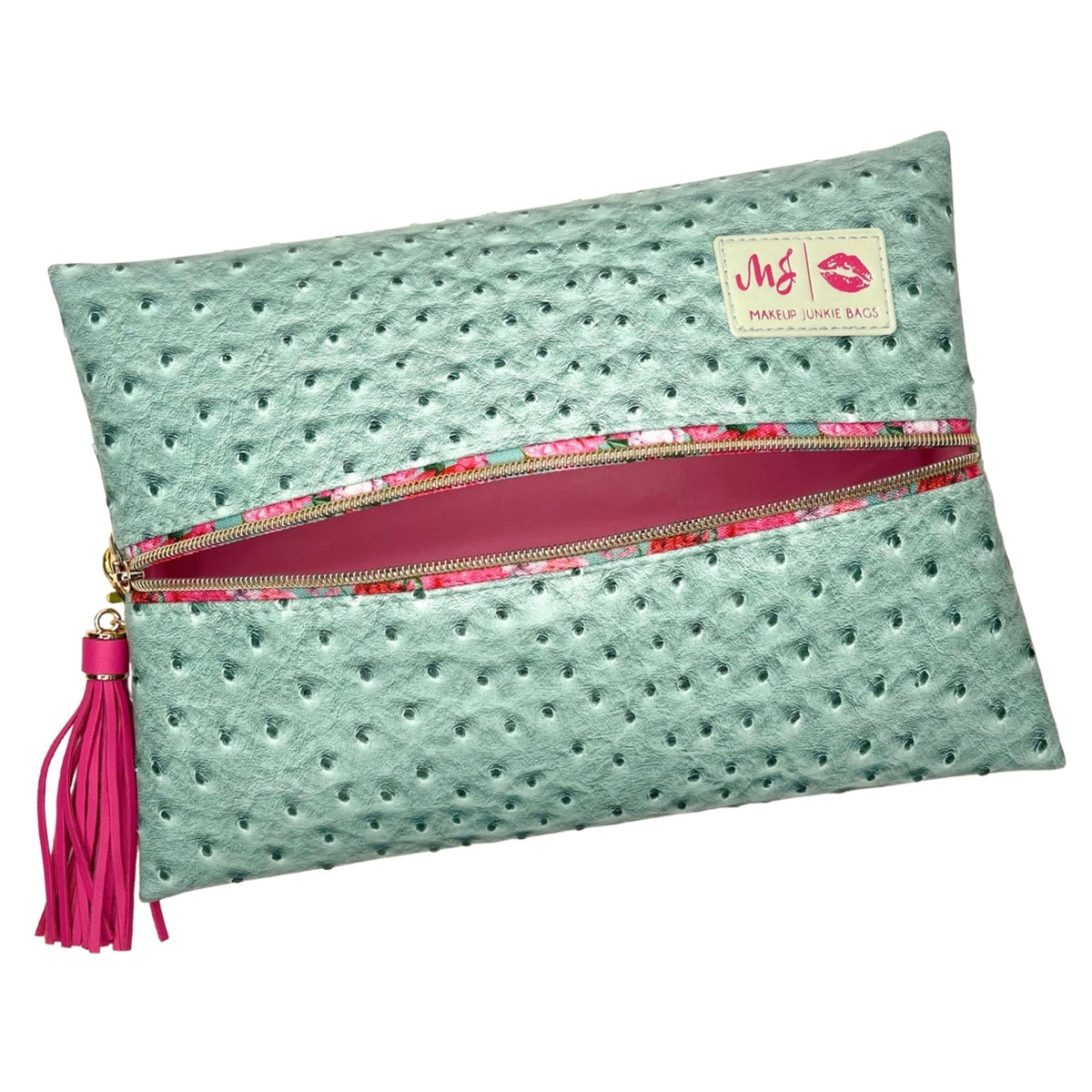 Makeup Junkie Pouches- Ostrich Pouches-Makeup Bags-Dear Me Southern Boutique, located in DeRidder, Louisiana