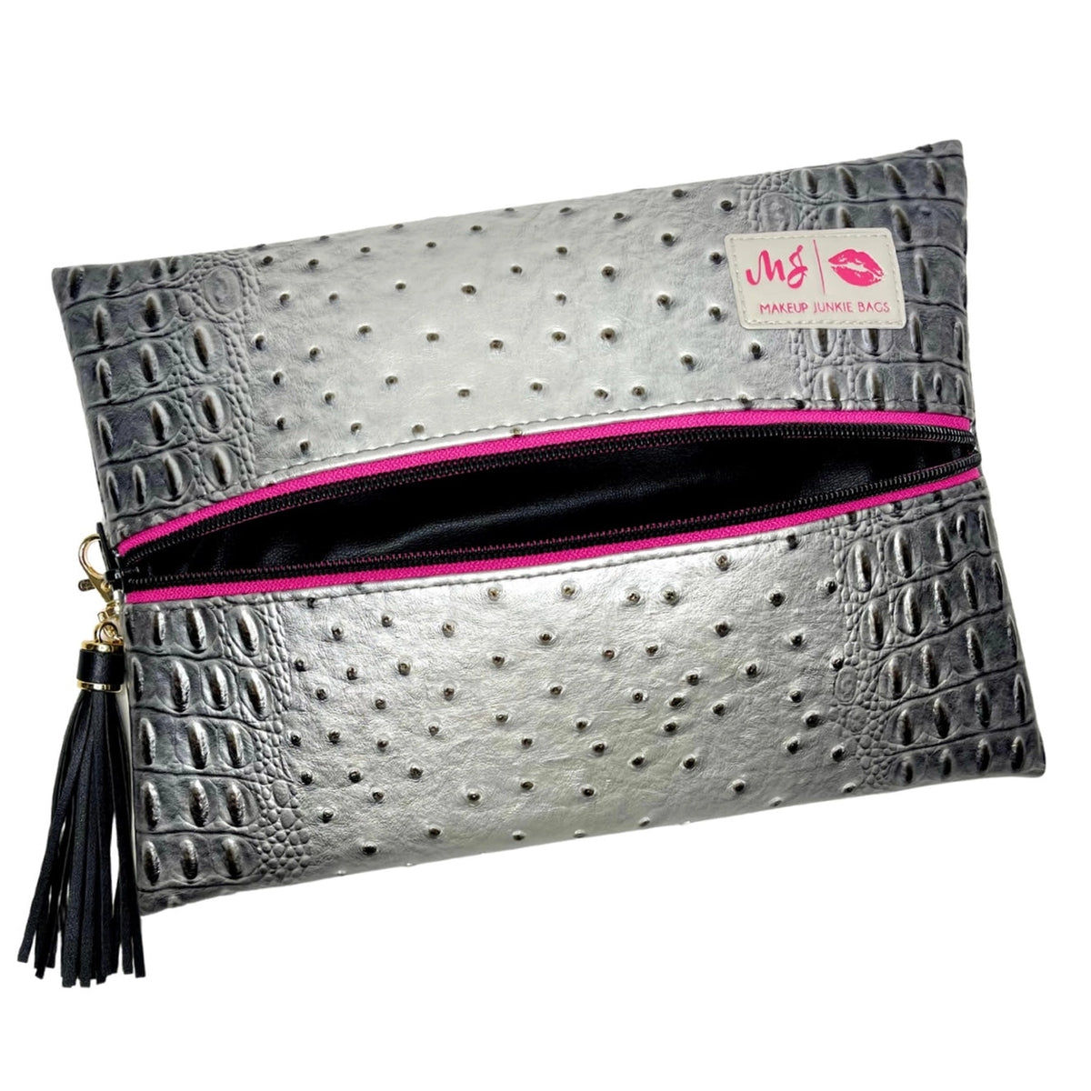 Makeup Junkie Pouches- Ostrich Pouches-Makeup Bags-Dear Me Southern Boutique, located in DeRidder, Louisiana