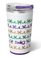Mardi Gras Bows Swig Party Cup 24oz-Travel Mugs-Dear Me Southern Boutique, located in DeRidder, Louisiana