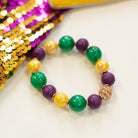 Mardi Gras Bubble Bead Bracelet-Bracelets-Dear Me Southern Boutique, located in DeRidder, Louisiana