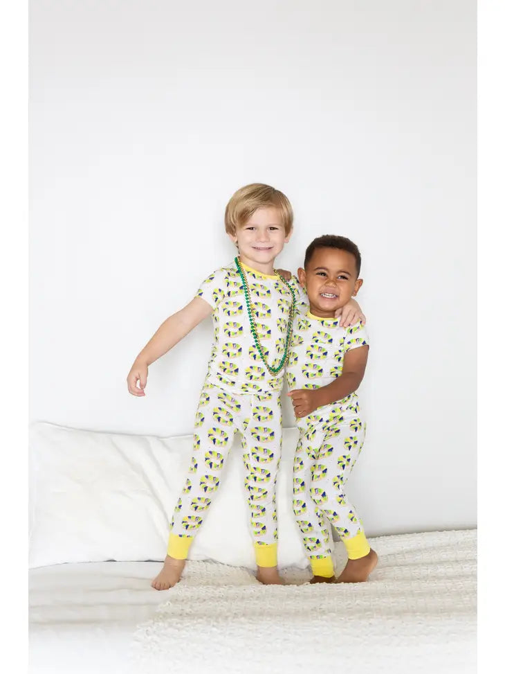 Mardi Gras King Cake Pajama Set-Kids-Dear Me Southern Boutique, located in DeRidder, Louisiana
