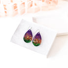 Mardi Gras Ombre Randans Dangles-Earrings-Dear Me Southern Boutique, located in DeRidder, Louisiana