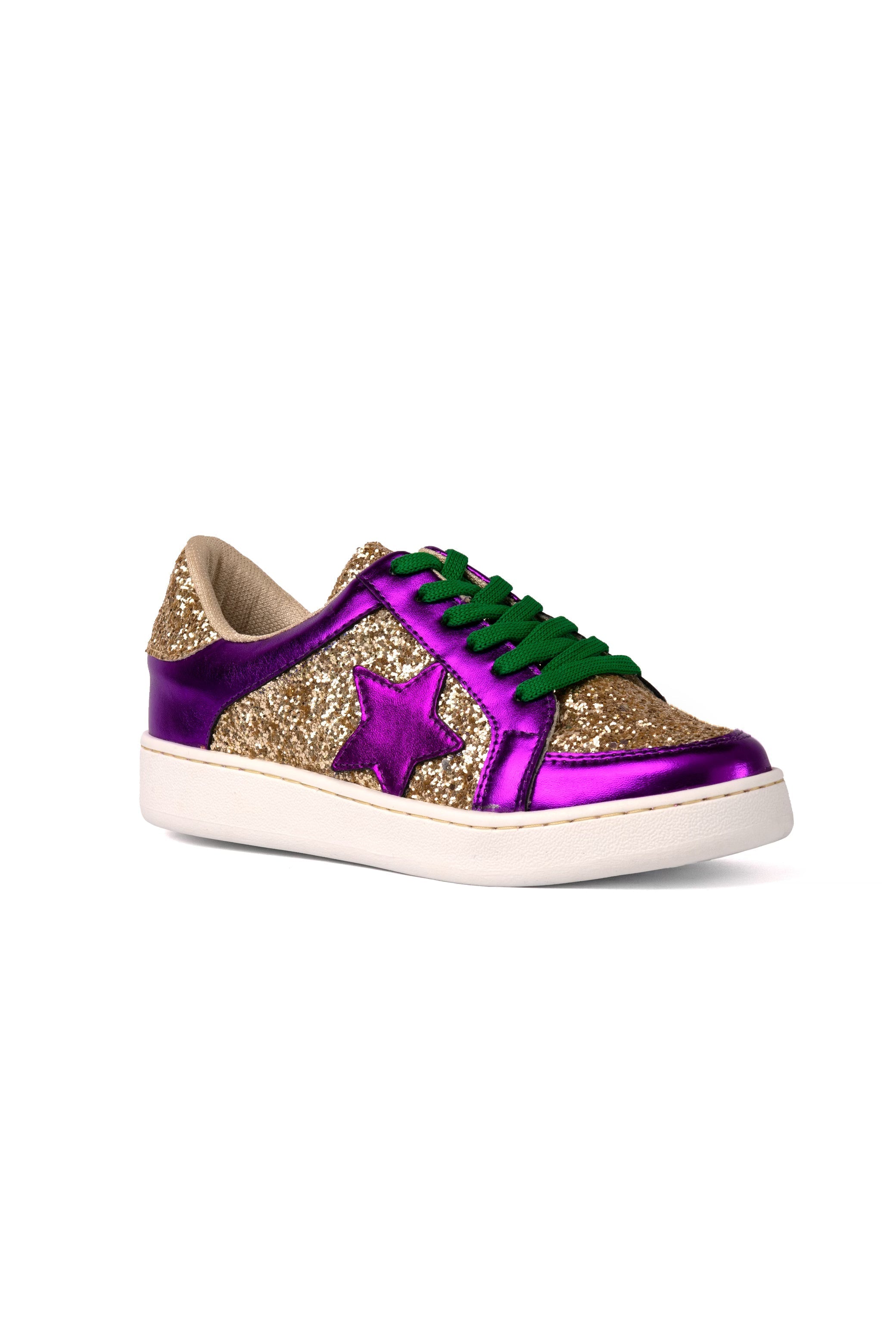 Mardi Gras Star Sneakers-Sneakers-Dear Me Southern Boutique, located in DeRidder, Louisiana