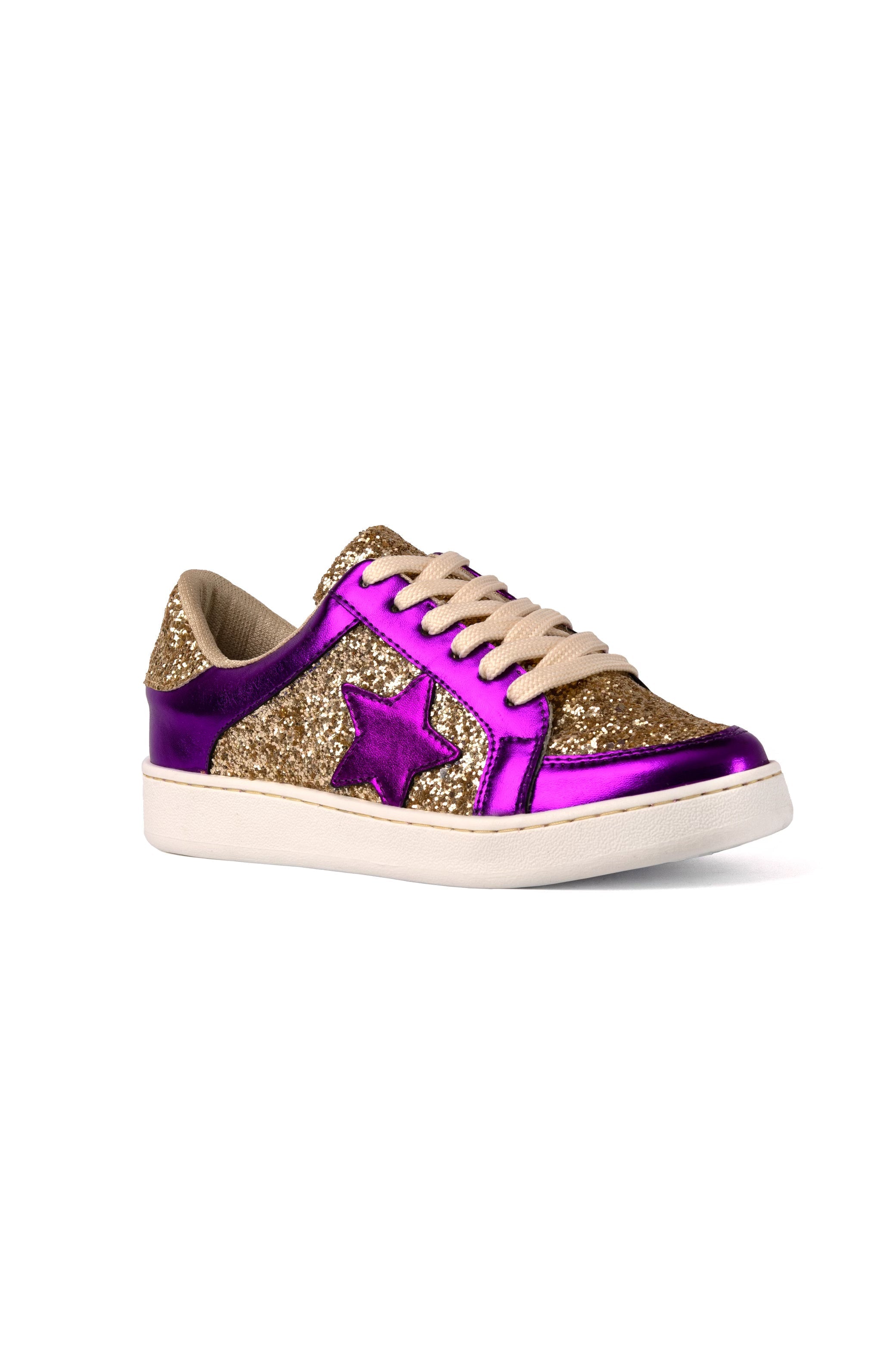 Mardi Gras Star Sneakers-Sneakers-Dear Me Southern Boutique, located in DeRidder, Louisiana