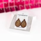 Medium Teardrop Randans - Gold/Wood-Earrings-Dear Me Southern Boutique, located in DeRidder, Louisiana