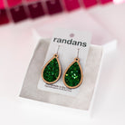 Medium Teardrop Randans - Green/Wood-Earrings-Dear Me Southern Boutique, located in DeRidder, Louisiana