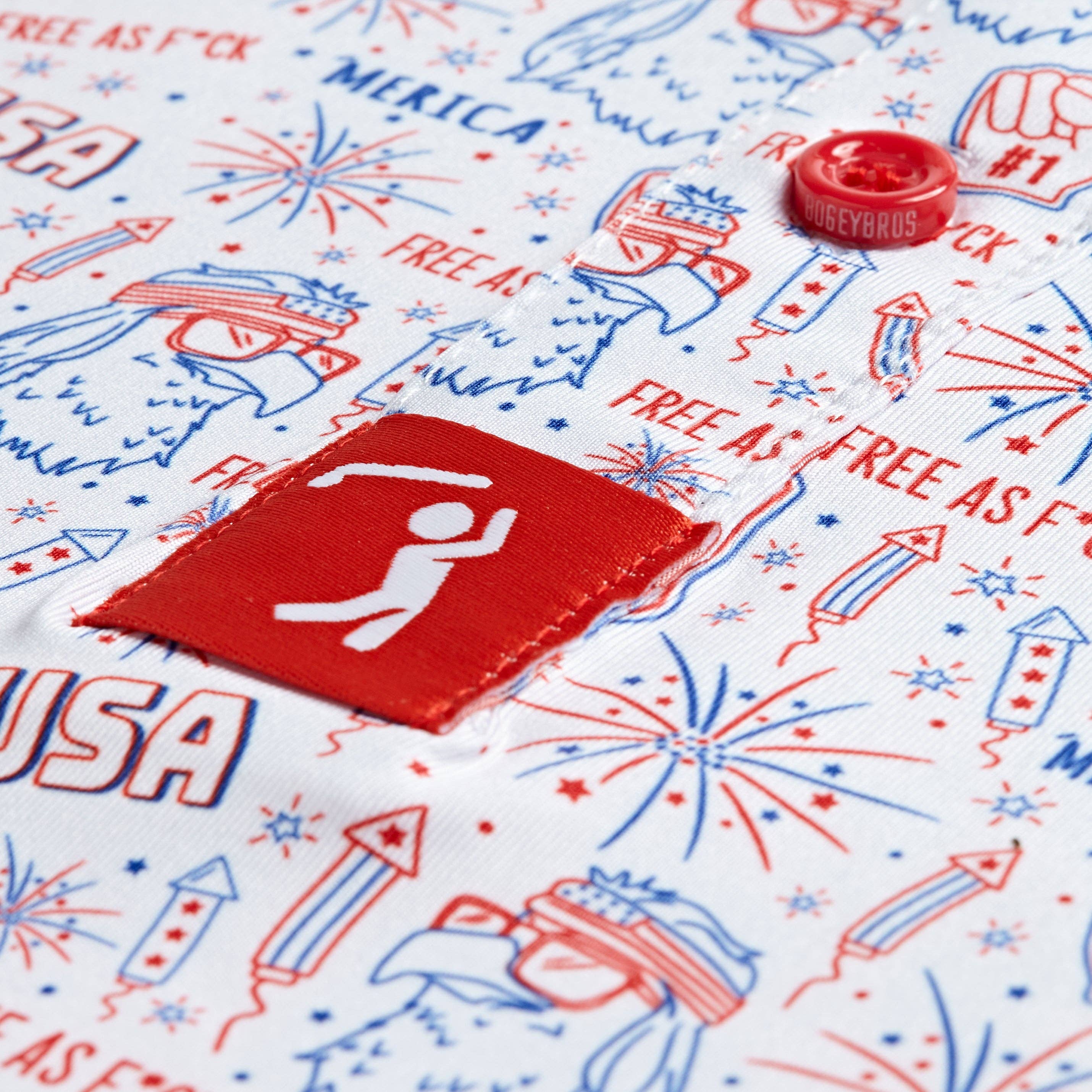 'Merica Polo - White-Dear Me Southern Boutique, located in DeRidder, Louisiana