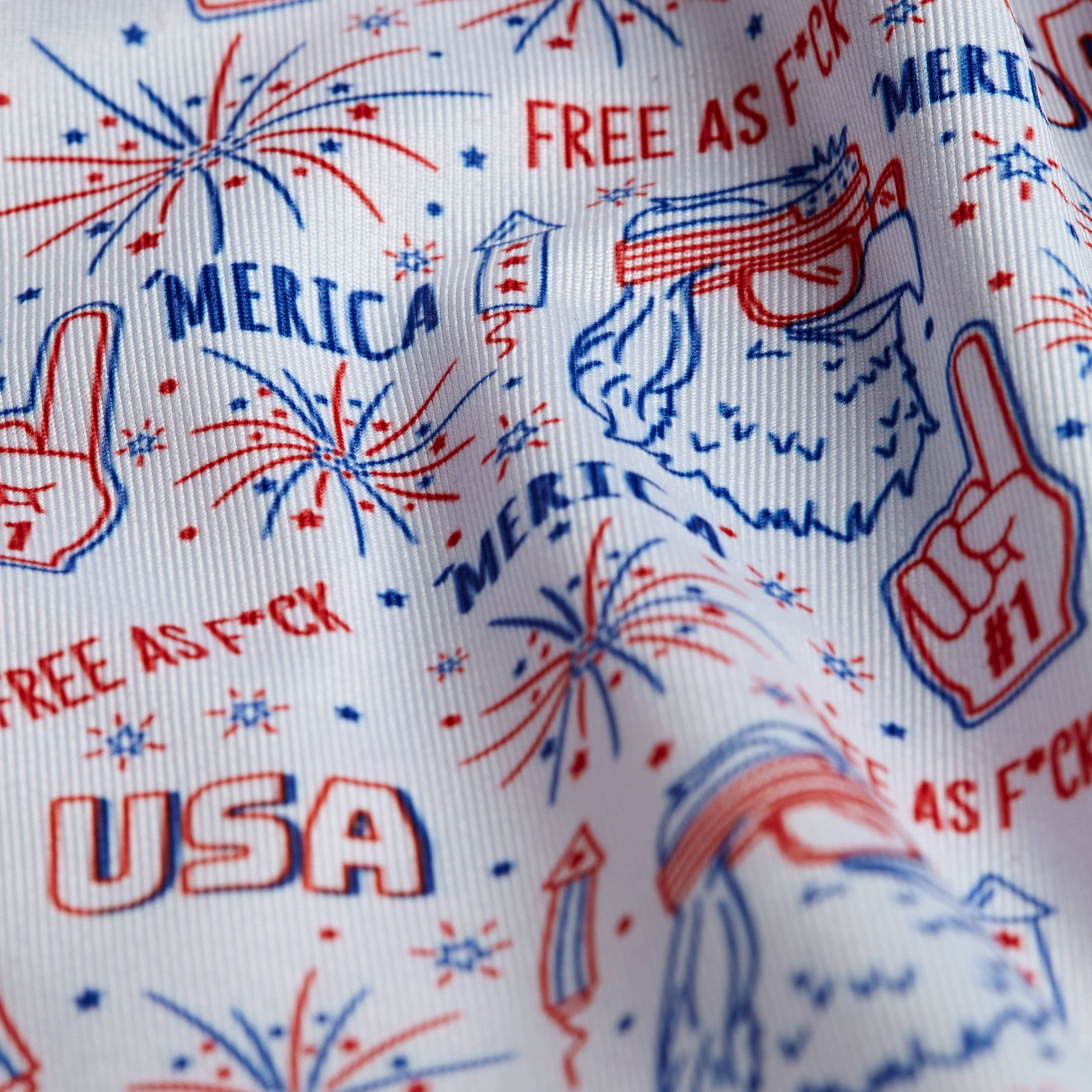 'Merica Polo - White-Dear Me Southern Boutique, located in DeRidder, Louisiana