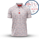 'Merica Polo - White-Dear Me Southern Boutique, located in DeRidder, Louisiana