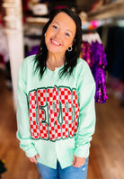 Merry Mint Cut-Up Sweatshirt Cardigan-Graphic Tops-Dear Me Southern Boutique, located in DeRidder, Louisiana