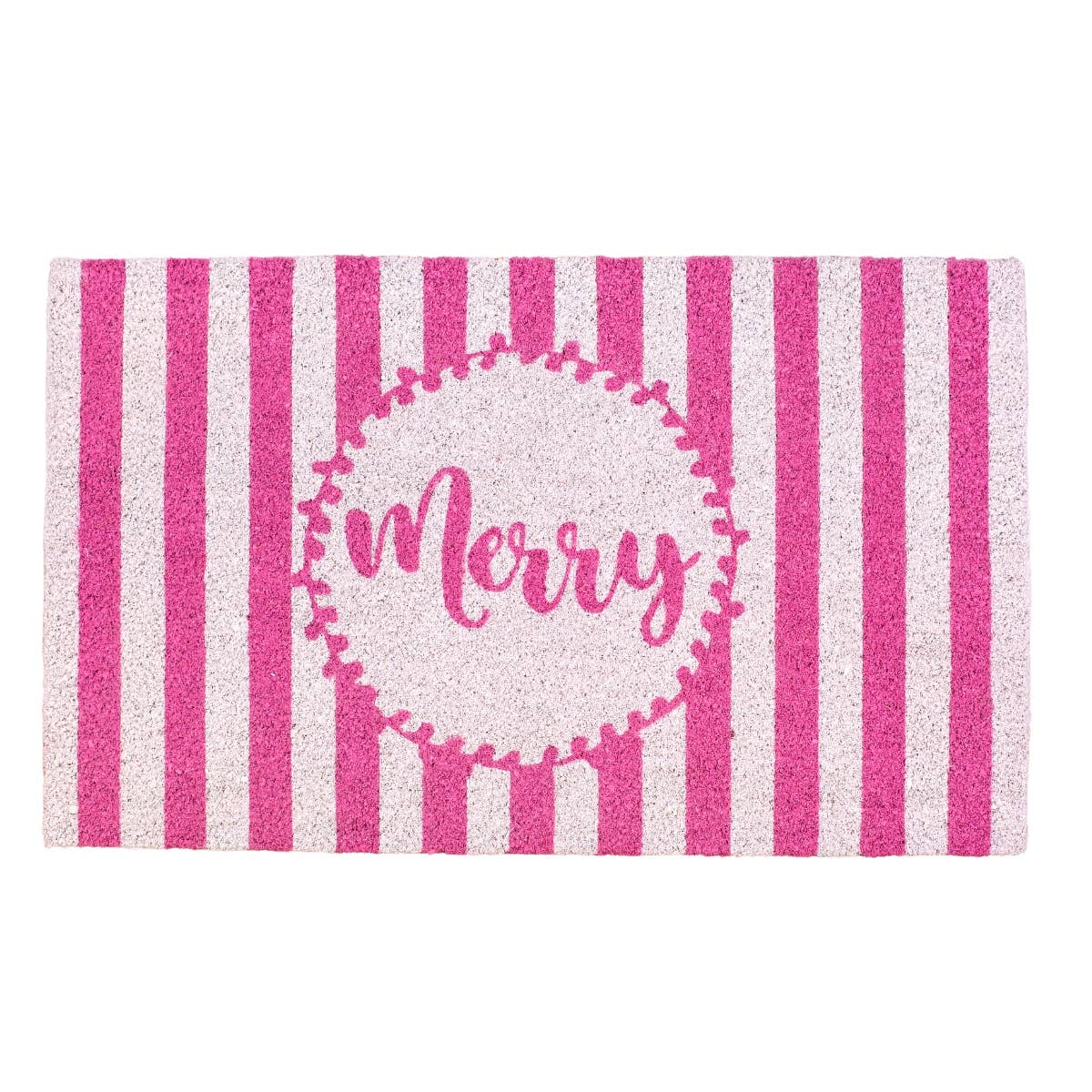 Merry Script Stripe Doormat-Home/Gift-Dear Me Southern Boutique, located in DeRidder, Louisiana