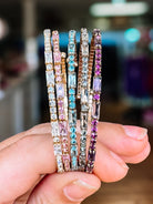 Miami Crystal Bangle - Chocolate Gold Metal-Bracelets-Dear Me Southern Boutique, located in DeRidder, Louisiana