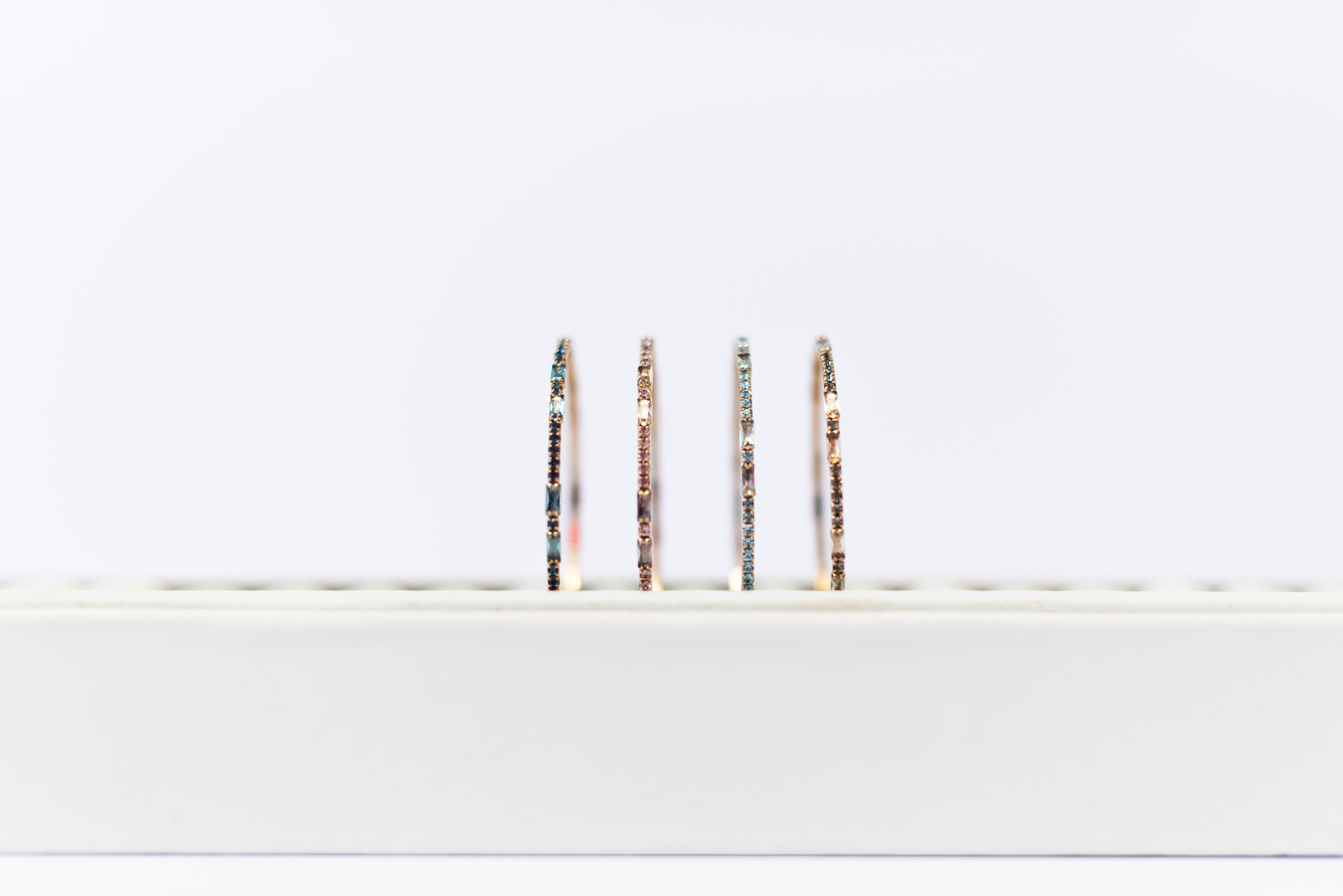 Miami Crystal Bangle - Chocolate Gold Metal-Bracelets-Dear Me Southern Boutique, located in DeRidder, Louisiana