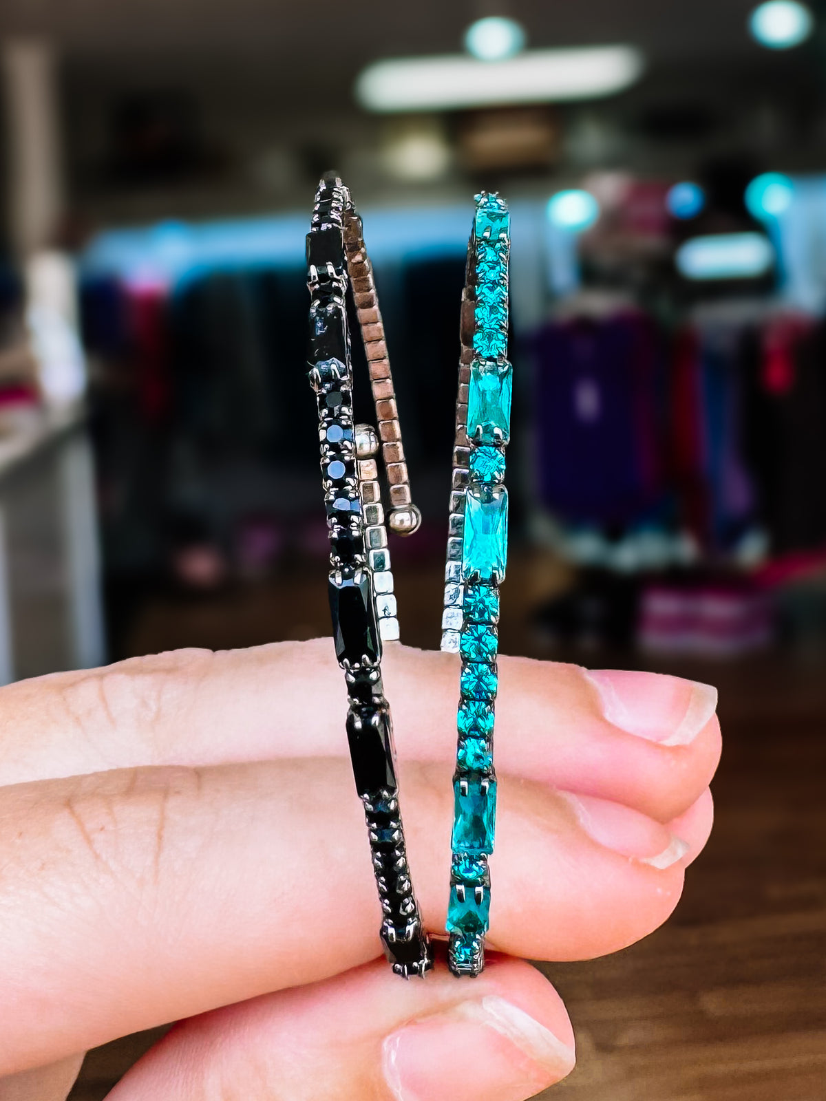 Miami Crystal Bangle - Gunmetal-Presales-Dear Me Southern Boutique, located in DeRidder, Louisiana