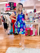 Midnight Meadow Floral Dress-Dresses-Dear Me Southern Boutique, located in DeRidder, Louisiana