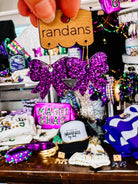 Mini Bow Randans - Dark Purple-Earrings-Dear Me Southern Boutique, located in DeRidder, Louisiana