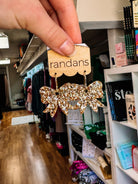 Mini Bow Randans - Gold Glitter-Jewelry - Earrings-Dear Me Southern Boutique, located in DeRidder, Louisiana