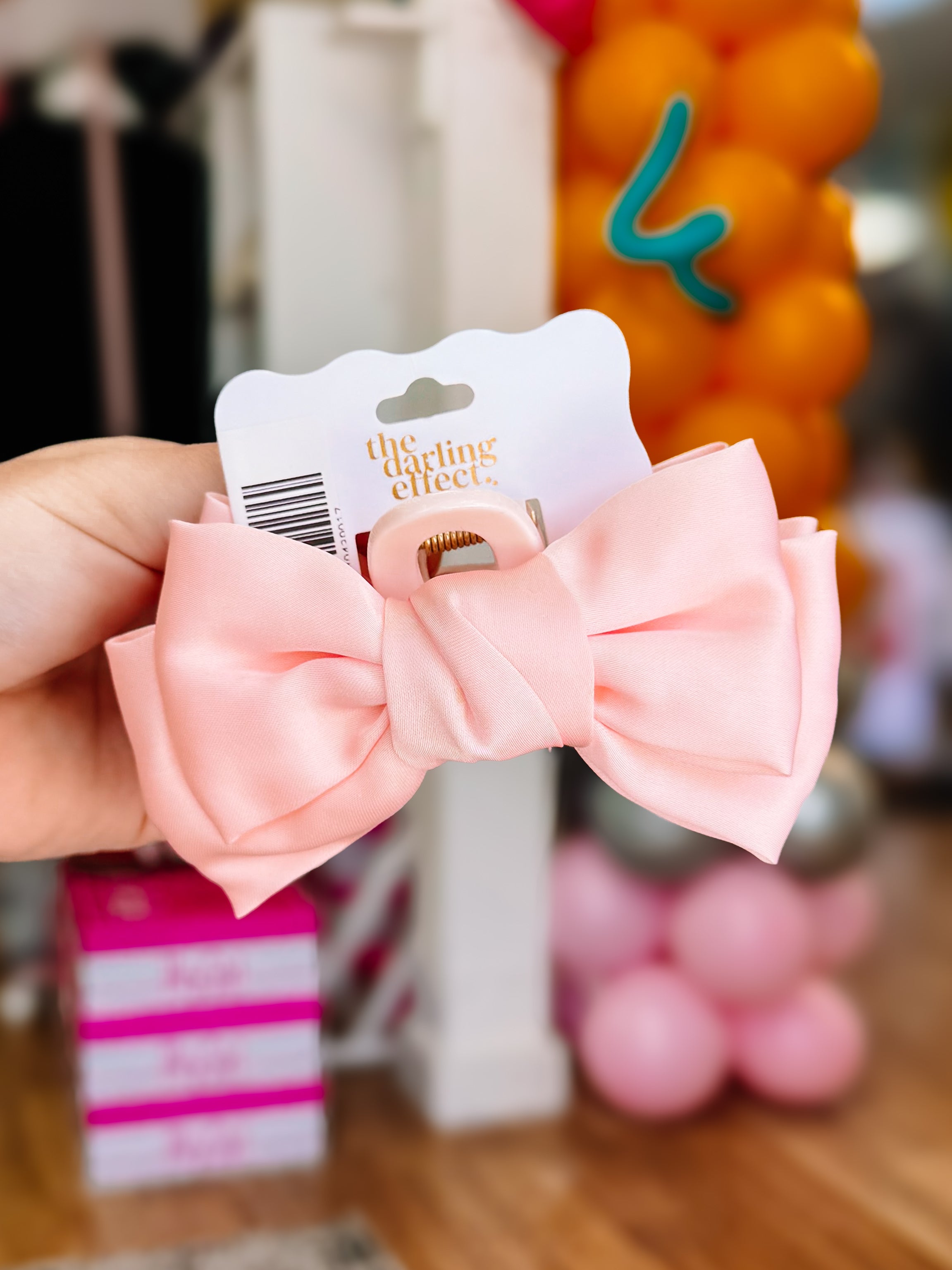 Mini Satin Bougie Bow Claw Clip-Hair Clips-Dear Me Southern Boutique, located in DeRidder, Louisiana