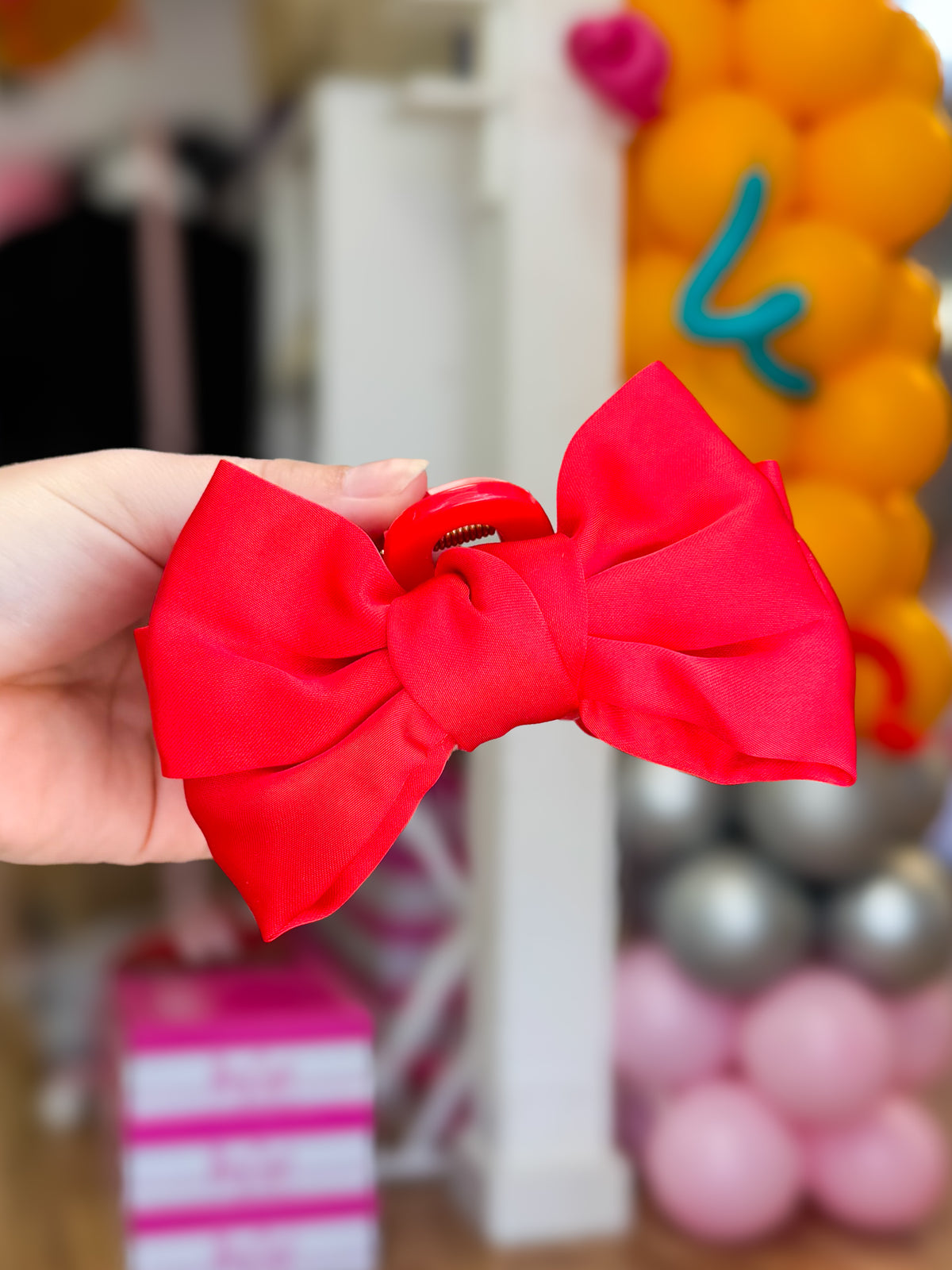 Mini Satin Bougie Bow Claw Clip-Hair accessories-Dear Me Southern Boutique, located in DeRidder, Louisiana